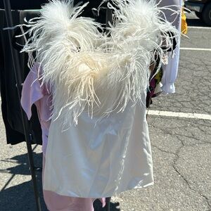 Saint Laurent off the shoulder mini dress